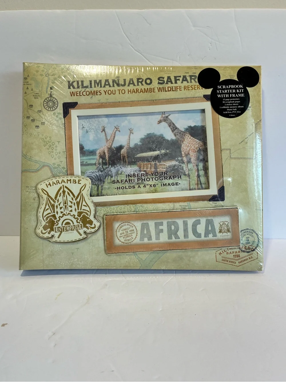 1998 Disney Animal Kingdom Kilimanjaro Safaris Scrapbook Starter Kit Sealed NWT